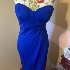 Blue Strapless Dress